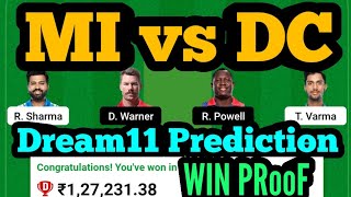 MI vs DC Dream11 Prediction|MI vs DC Dream11|MI vs DC Dream11 Team|