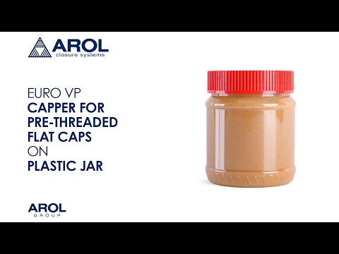 Automatic rotary capping machine for pre-threaded flat caps