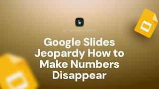 Google Slides Jeopardy: How to Make Numbers Disappear | Interactive Game Tutorial