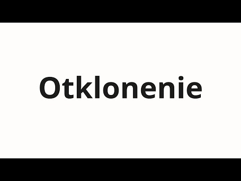 How to pronounce Otklonenie | Отклонение (Deviation in Russian)
