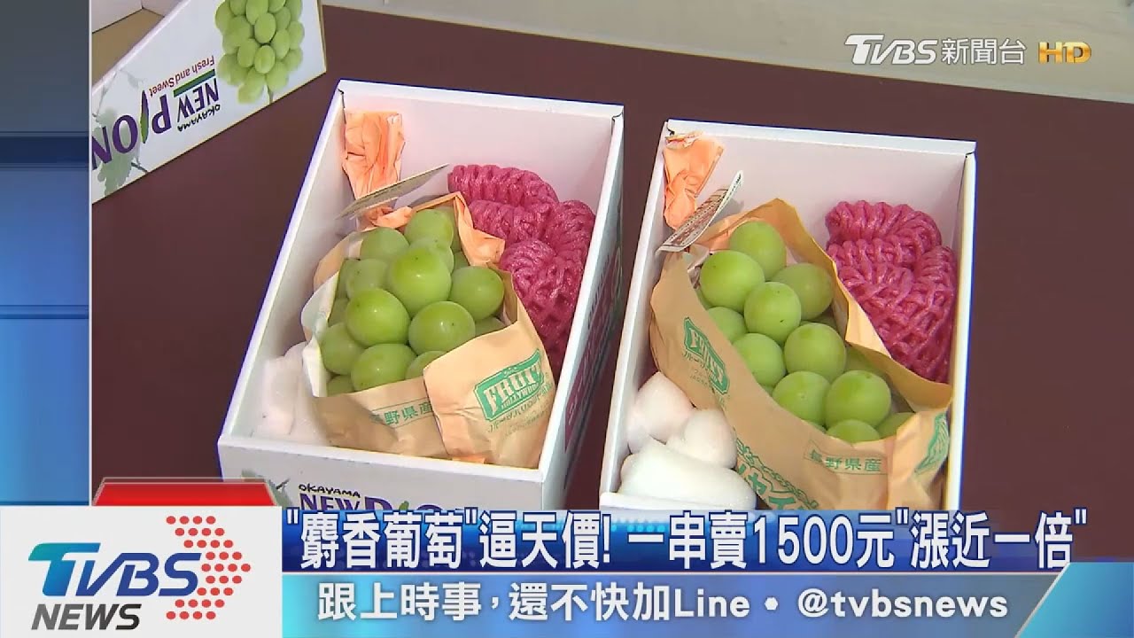 「麝香葡萄」逼天價! 一串賣1500元「漲近一倍」