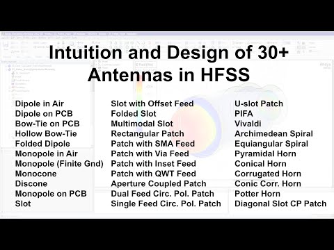 Designing (almost) every standard antenna in HFSS | Antennas & Arrays 05