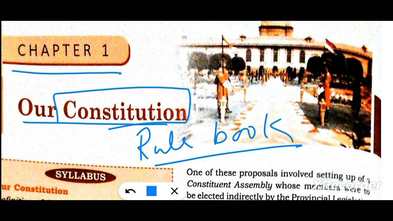 ICSE class 9 civics chapter 1 Our Constitution