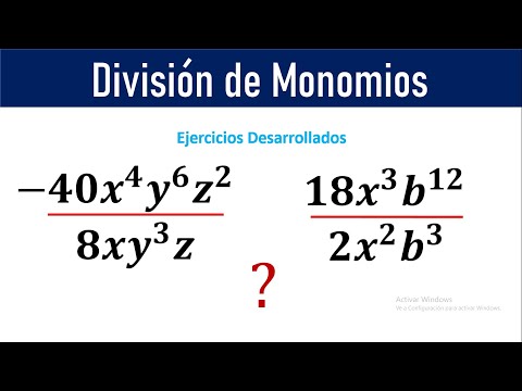 DIVISIÓN DE MONOMIOS SUPER FACIL