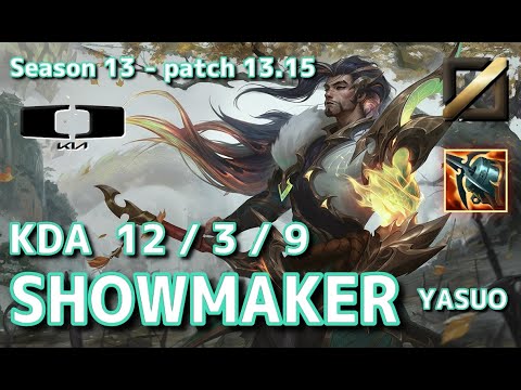 【KRサーバー/M1】DK ShowMaker ヤスオ(Yasuo) VS ジェイス(Jayce) MID - Patch13.15 KR Ranked【LoL】