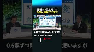 比例の“民主党”は今回は国民民主党？ #shorts #衆院選  #衆議院 #選挙 #国民民主党 #立憲民主党 #比例代表