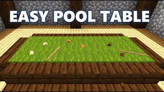 How to Build a Pool Table with Balls - Minecraft Java Edition