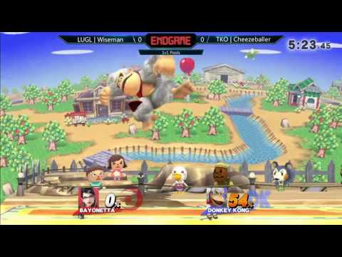 ENDGAME:  1v1 Pools – LUGL l Wiseman (Bayonetta, Sheik) vs. TKO l Cheezeballer (Donkey Kong)