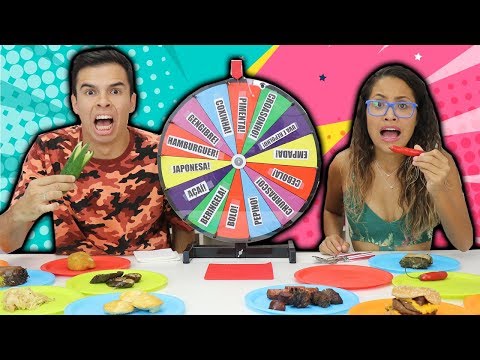 ROLETA MISTERIOSA DE COMIDA! (MYSTERY WHEEL OF FOOD CHALLENGE)