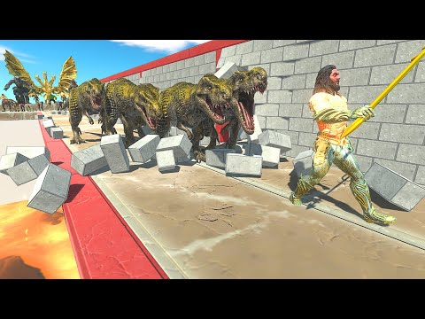 T-REX Attacking From The Cage - Animal Revolt Battle Simulator