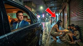 MILIONÁRIO VÊ MÃE DIVIDINDO UM PÃO COM TRÊS FILHOS NA CHUVA... E TOMA UMA DECISÃO SURPREENDENTE!