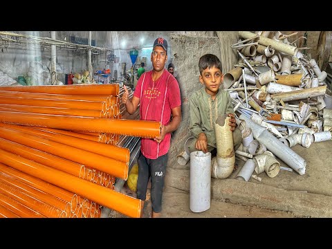 How they Recycle Tons of Waste PVC pipes to Make Massive Brand New Pipes || Plastic Recycling