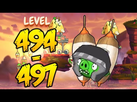 UNLOCK LEVEL 494-497 | ANGRY BIRDS 2 (HARD LEVEL) - MAP Cobalt Plateaus Pig Bay