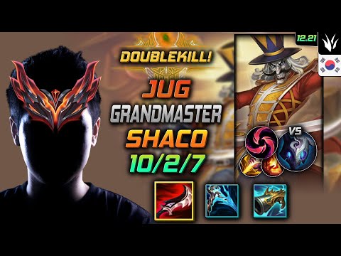 GrandMaster Jungle Shaco Build Duskblade of Draktharr Hail of Blades - LOL KR 12.21