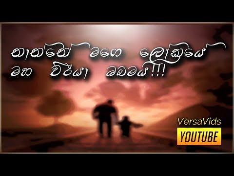තාත්තේ මගෙ ලෝකයේ මහ වීරයා ඔබමයි... Sangeethe New Song