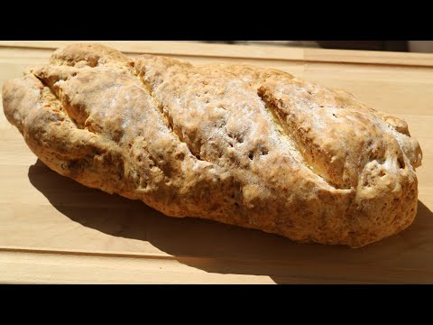 FILONE DI PANE SENZA LIEVITO DI BIRRA E LIEVITO NATURALE!