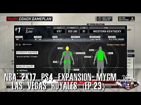 NBA 2K17 PS4 Las Vegas Expansion MYGM - INJURIES BEFORE PLAYOFFS!? (EP.23)
