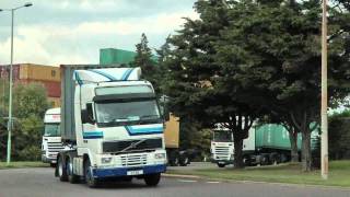 preview picture of video 'TRUCKS AT FELIXSTOWE PORT JULY 2011 Part Two'