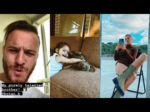 Kerem's campaign in support of women. Hande on the set Hande Ercel Kerem Bursin live 21.09.2021