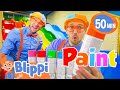 Blippi Learns Colors And Paints At Billy Beez Indoor Playground Color Stories For Kids