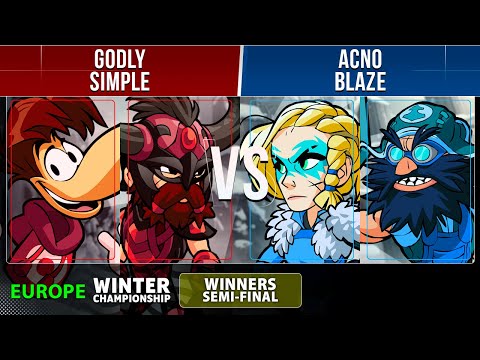 Godly & simpLe VS Acno? & Blaze - Winners Semis - EU - Brawlhalla Winter Championship 2022