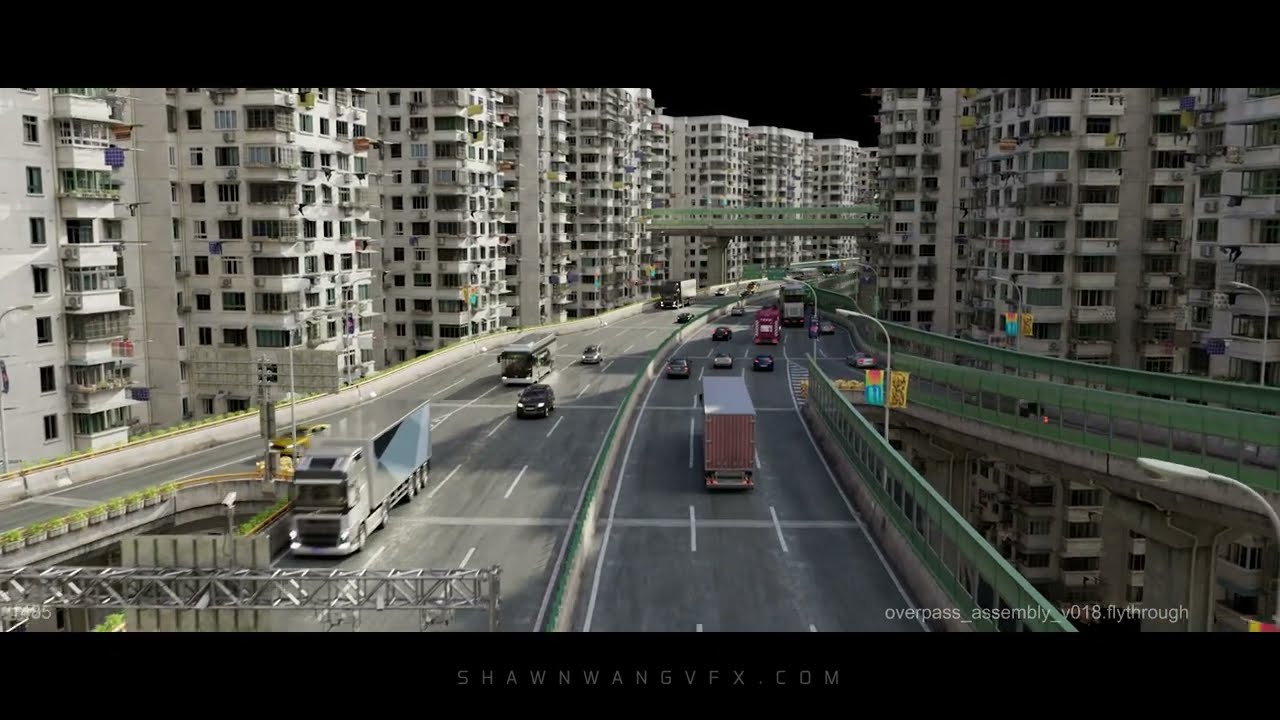 Procedural World Generation Prototyping | Overpass, Buildings, Vehicles & Traffic Simulation 