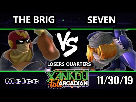 Xanadu MFA SSBM - Seven (Sheik) Vs. The Brig (Captain Falcon) Smash Melee Losers Quarters