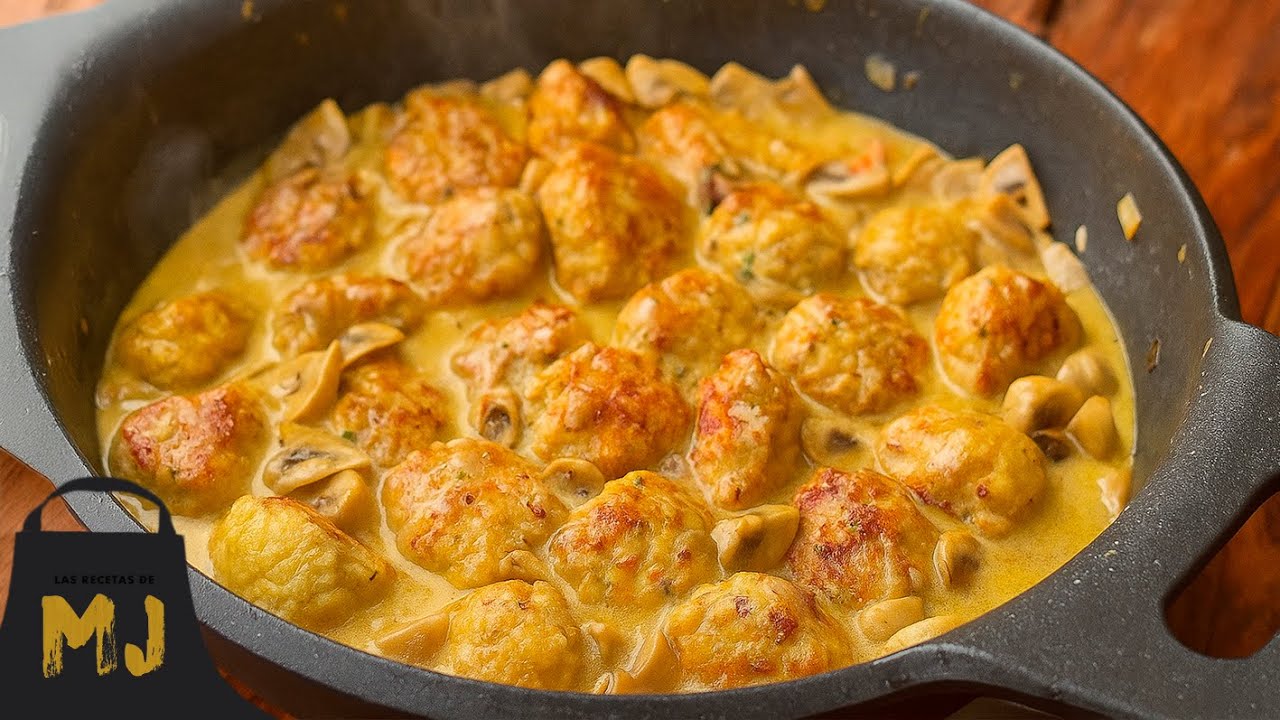 Albóndigas en salsa de champiñones: jugosas y llenas de sabor