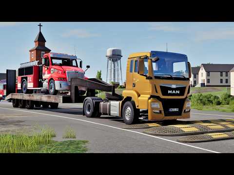 Trucks and Cars vs Speed Bumps #144 | BeamNG Drive |🤜 Truck &Too