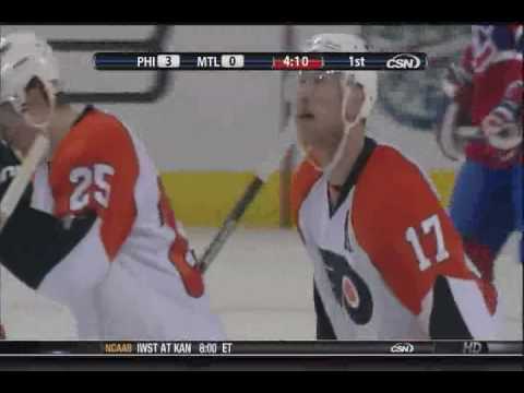 Jeff Carter scores vs Canadiens - 2-13-10