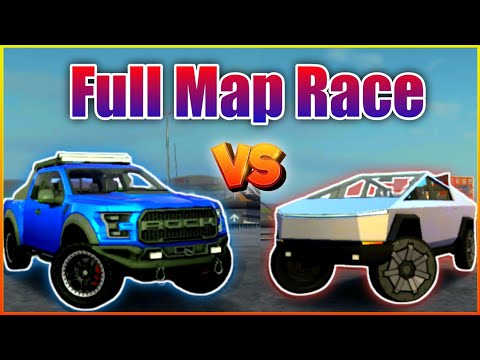 Extreme Car Driving Simulator || Ford Raptor vs Tesla Cybertruck || Full Map Race. Who will win