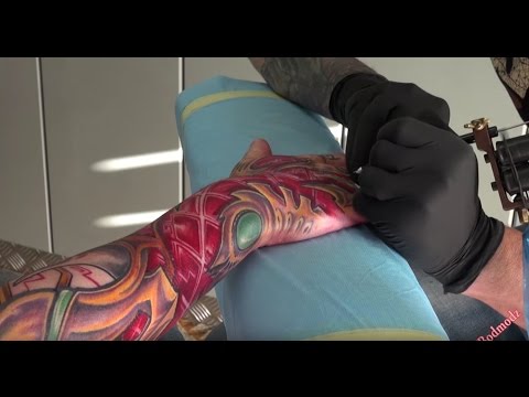 Biomec Hand Tattoo (Real time / whole session) part 3