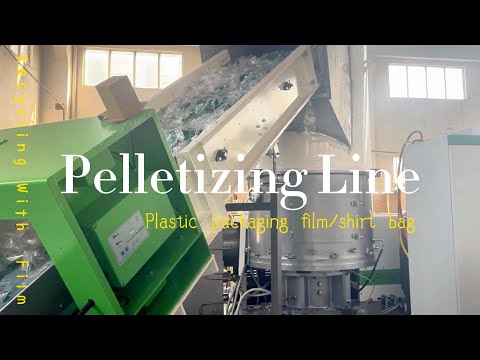 Plastic Packaging Film Shirt Bag Recycling Pelletizing Trial Run
