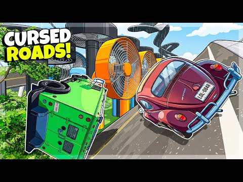 Random Cars on CURSED Roads in BeamNG Drive Mods!