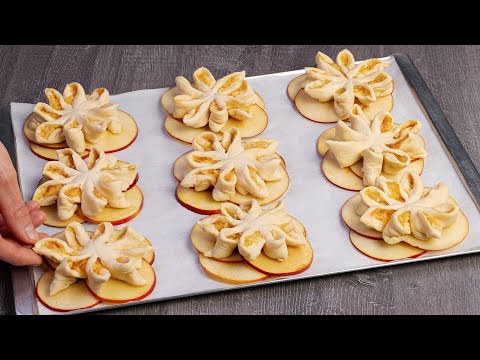 Dessert in 5 Minuten! Nur Blätterteig und Äpfel.
