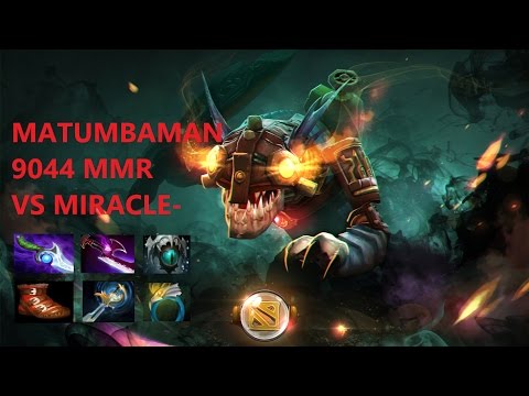 9044 MMR MATUMBAMAN VS MIRACLE - SLARK VS EARTH SPIRIT  DOTA2
