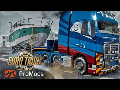 ETS2 ProMods - Yachtransport in Spanien für den Hafen - Euro Truck Simulator - Multiplayer
