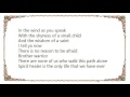 Kate Wolf - Brother Warrior Lyrics