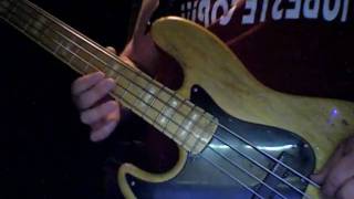 Hysteria - My first bass lesson. Self taught.