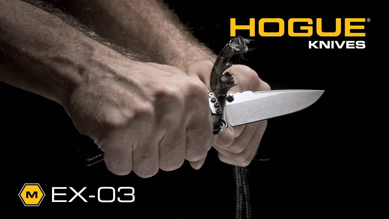 Hogue Knives EX03 Knife Tanto Black (4" Tumble) 34340