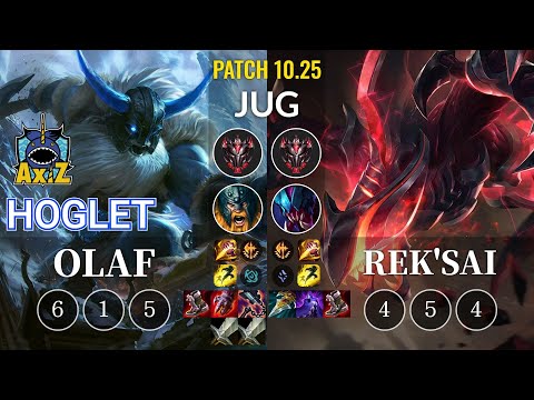 AXIZ Hoglet Olaf vs Rek'Sai Jungle - KR Patch 10.25
