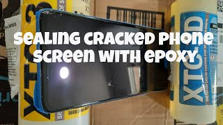 repair cracked phone screen with epoxy resin