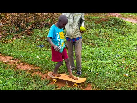 SKATEBOARDING ACROSS AFRICA! I His First Time Seeing A Skateboard. | Day 3 