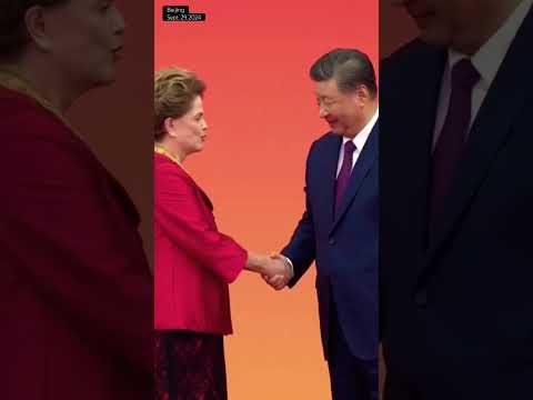 Xi awarding Friendship Medal to Dilma Rousseff, Former President Of Brazil