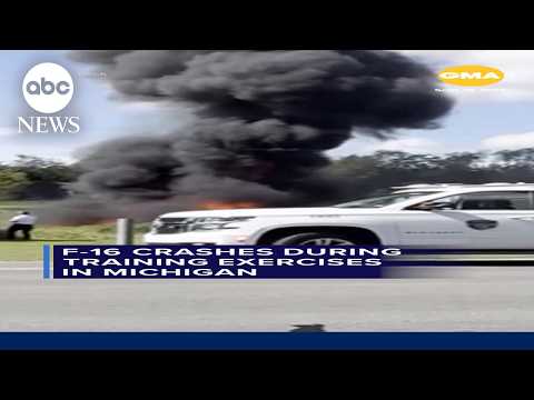 F-16 crashes during training exercises in Michigan