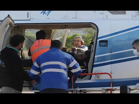 Se realizó con éxito el traslado de un paciente de Ancajuli en el helicóptero de la provincia