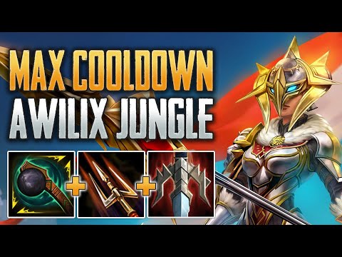 MAXIMUM COOLDOWN! Awilix Jungle Gameplay (SMITE Conquest)