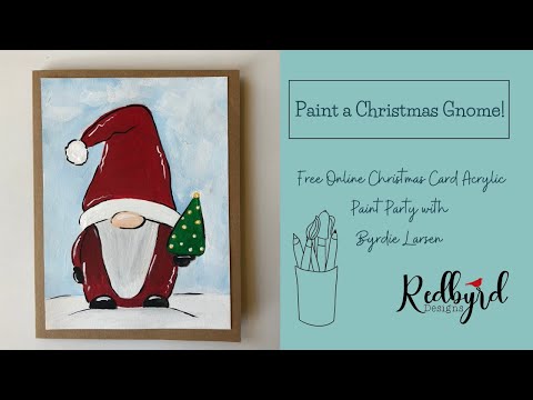 Paint a Santa Gnome Christmas Card!