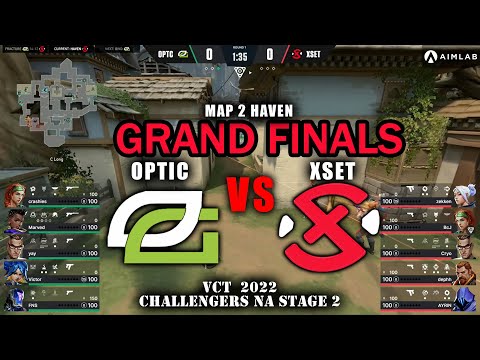 OpTic Gaming vs XSET - VCT 2022 Challengers NA Stage 2 Playoffs - Grand Finals Map 2 Haven