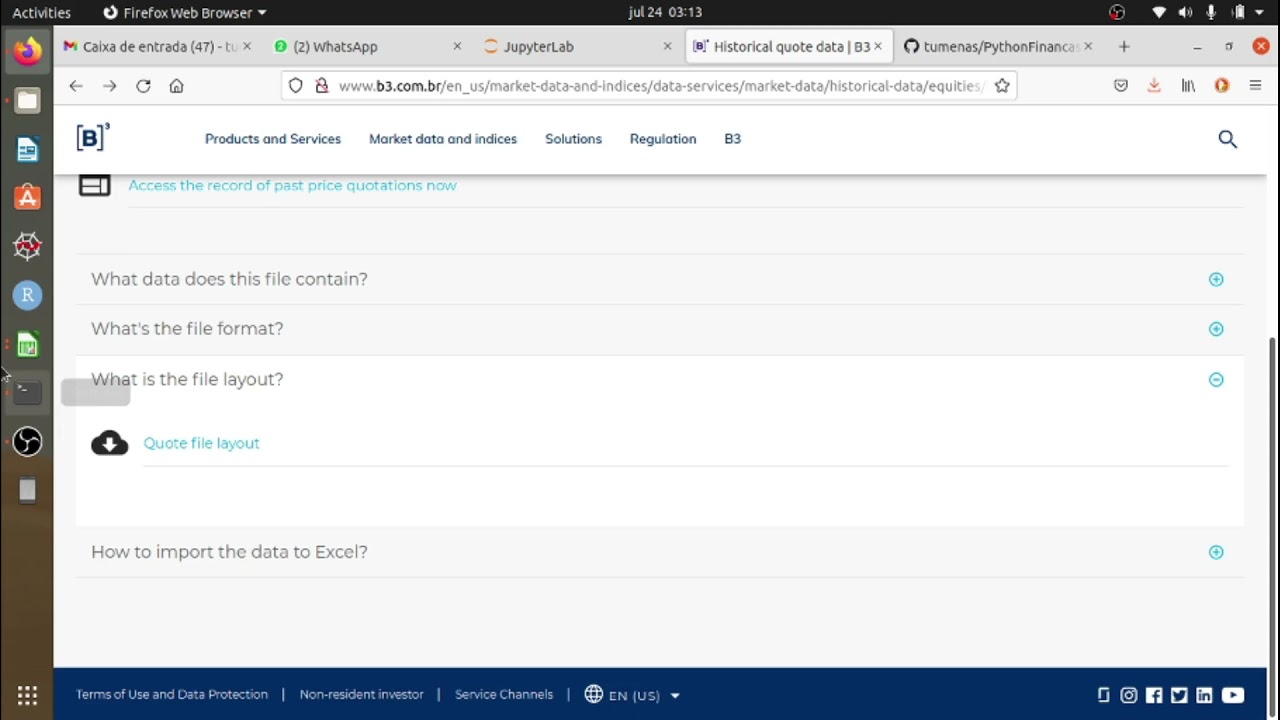 [Python] Dados Históricos de Ações e Opções da B3